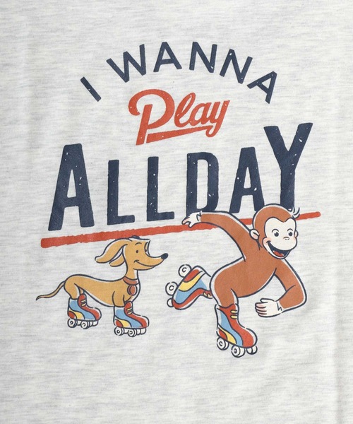 MARUKAWA（マルカワ）の「Curious George/おさるのジョージ キャラクター ワンポイント刺繍 バックプリント 半袖Tシャツ（Tシャツ/カットソー・レディース・サックスブルー/アッシュグレー/ライトグリーン/グレイッシュベージュ・M/L）」の17枚目の写真