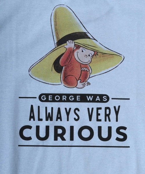 MARUKAWA（マルカワ）の「Curious George/おさるのジョージ キャラクター ワンポイント刺繍 バックプリント 半袖Tシャツ（Tシャツ/カットソー・レディース・サックスブルー/アッシュグレー/ライトグリーン/グレイッシュベージュ・M/L）」の15枚目の写真