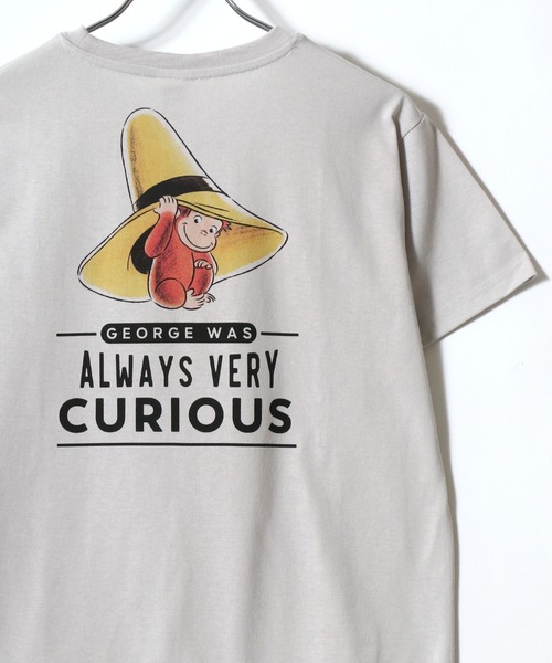 MARUKAWA（マルカワ）の「Curious George/おさるのジョージ キャラクター ワンポイント刺繍 バックプリント 半袖Tシャツ（Tシャツ/カットソー・レディース・サックスブルー/アッシュグレー/ライトグリーン/グレイッシュベージュ・M/L）」の11枚目の写真