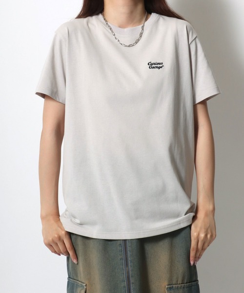 MARUKAWA（マルカワ）の「Curious George/おさるのジョージ キャラクター ワンポイント刺繍 バックプリント 半袖Tシャツ（Tシャツ/カットソー・レディース・サックスブルー/アッシュグレー/ライトグリーン/グレイッシュベージュ・M/L）」の9枚目の写真