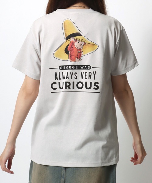 MARUKAWA（マルカワ）の「Curious George/おさるのジョージ キャラクター ワンポイント刺繍 バックプリント 半袖Tシャツ（Tシャツ/カットソー・レディース・サックスブルー/アッシュグレー/ライトグリーン/グレイッシュベージュ・M/L）」の8枚目の写真