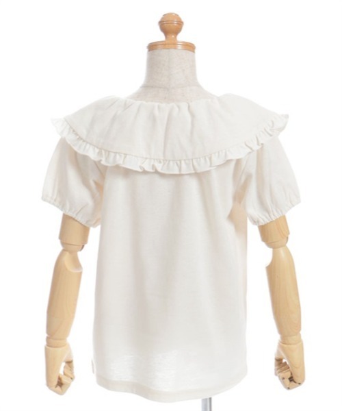 axes femme（アクシーズファム）の「ロゴ刺繍フリル衿Ｔシャツ（Tシャツ/カットソー・キッズ・ラベンダー/ホワイト・MEDIUM/LARGE/X-LARGE）」の20枚目の写真