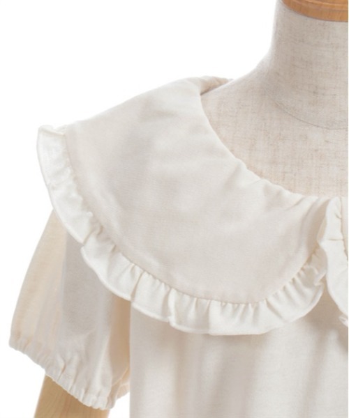 axes femme（アクシーズファム）の「ロゴ刺繍フリル衿Ｔシャツ（Tシャツ/カットソー・キッズ・ラベンダー/ホワイト・MEDIUM/LARGE/X-LARGE）」の6枚目の写真