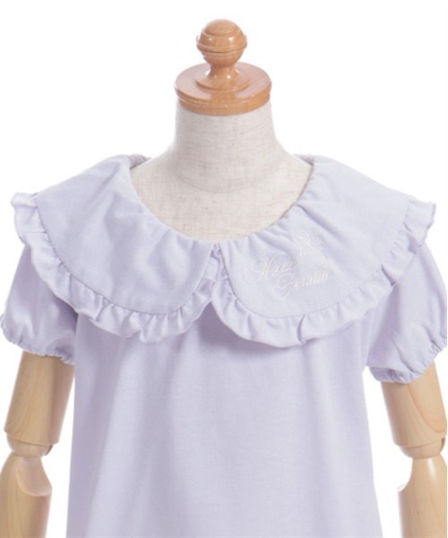 axes femme（アクシーズファム）の「ロゴ刺繍フリル衿Ｔシャツ（Tシャツ/カットソー・キッズ・ラベンダー/ホワイト・MEDIUM/LARGE/X-LARGE）」の12枚目の写真