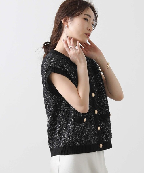 Gready Brilliant（グレディブリリアン）の「ＭＩＸモールクルーベスト（ニット/セーター・レディース・オフホワイト/ブラック/レッド・FREE）」の21枚目の写真