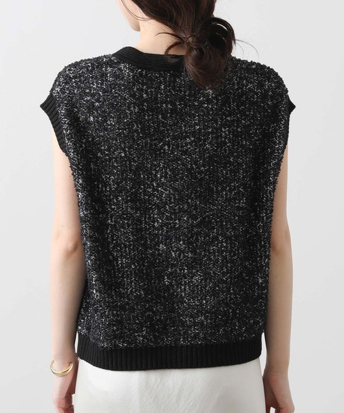 Gready Brilliant（グレディブリリアン）の「ＭＩＸモールクルーベスト（ニット/セーター・レディース・オフホワイト/ブラック/レッド・FREE）」の8枚目の写真