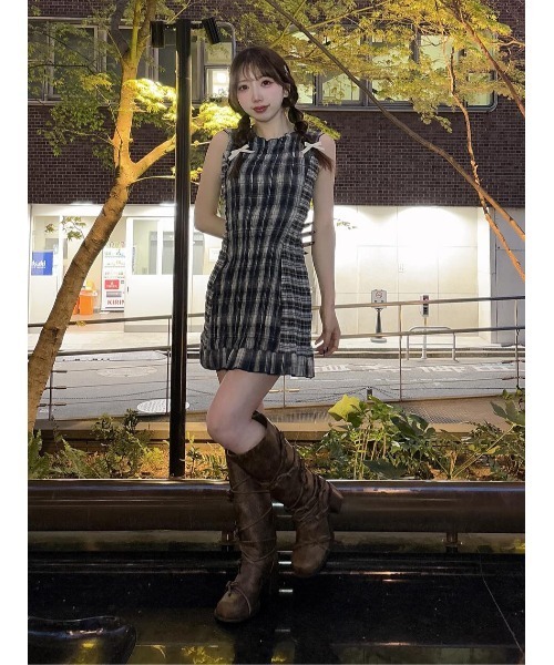 チェックコンビミニワンピース（ワンピース）｜Darich（ダーリッチ）の