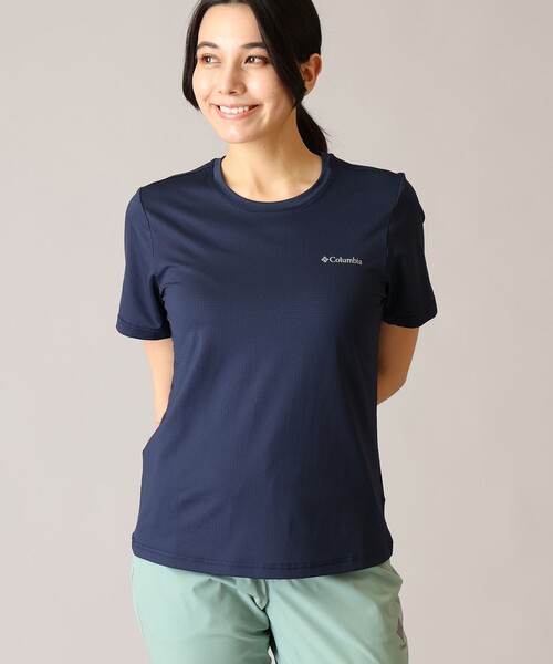 Columbia(コロンビア)の「UVカット Columbia/ ワイルドスプリングス ショートスリーブ Tシャツ /コロンビア(Tシャツ/カットソー・レディース・ブラック/グレー/グリーン/ネイビー/ブルー系その他/パープル/ブラック系その他/ブルー・M/L/S/XL)」の7枚目の写真
