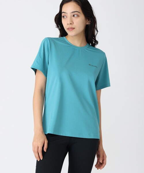 Columbia(コロンビア)の「UVカット Columbia/ ワイルドスプリングス ショートスリーブ Tシャツ /コロンビア(Tシャツ/カットソー・レディース・ブラック/グレー/グリーン/ネイビー/ブルー系その他/パープル/ブラック系その他/ブルー・M/L/S/XL)」の4枚目の写真