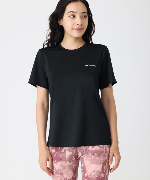 Columbia(コロンビア)の「UVカット Columbia/ ワイルドスプリングス ショートスリーブ Tシャツ /コロンビア(Tシャツ/カットソー・レディース・ブラック/グレー/グリーン/ネイビー/ブルー系その他/パープル/ブラック系その他/ブルー・M/L/S/XL)」の2枚目の写真