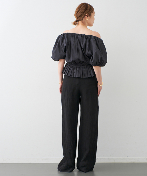 DEUXIEME CLASSE - Deuxieme Classe / ドゥーズィエムクラス | 【 Marlette / マーレット 】 AMIEL OFF-SHOULDER / ベルテッド ギャザー オフショルダーブラウス | XS | ベージュ系 | レディース Deuxieme Classe / ドゥーズィエムクラス | 【 Marlette