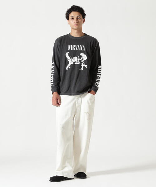 NIRVANA（ニルヴァーナ）の「NIRVANA/ニルヴァーナ/LIVE L/S TEE/コラボロンT《メンズ・ウィメンズ・ユニセックス》（Tシャツ/カットソー・メンズ・ブラック・S/M/L/XL）」の8枚目の写真