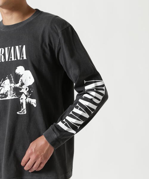 NIRVANA（ニルヴァーナ）の「NIRVANA/ニルヴァーナ/LIVE L/S TEE/コラボロンT《メンズ・ウィメンズ・ユニセックス》（Tシャツ/カットソー・メンズ・ブラック・S/M/L/XL）」の4枚目の写真