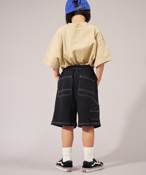 PAIRMANON STREET（ペアマノンストリート）の「【摩擦に強いミニ裏毛】【PAIRMANON STREET】ショート ペインターパンツ（その他パンツ・キッズ・ブラウン/パープル/グレー/ブラック・110/160/130/100/90/140/120/150）」の5枚目の写真