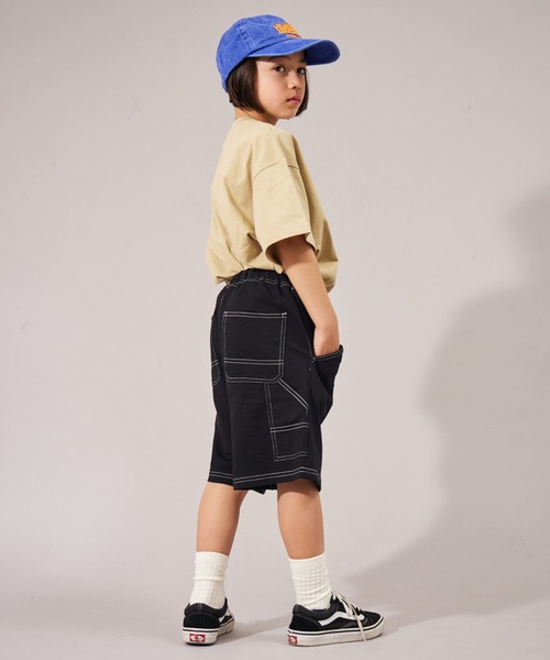 PAIRMANON STREET（ペアマノンストリート）の「【摩擦に強いミニ裏毛】【PAIRMANON STREET】ショート ペインターパンツ（その他パンツ・キッズ・ブラウン/パープル/グレー/ブラック・110/160/130/100/90/140/120/150）」の7枚目の写真