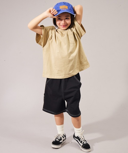 PAIRMANON STREET（ペアマノンストリート）の「【摩擦に強いミニ裏毛】【PAIRMANON STREET】ショート ペインターパンツ（その他パンツ・キッズ・ブラウン/パープル/グレー/ブラック・110/160/130/100/90/140/120/150）」の11枚目の写真