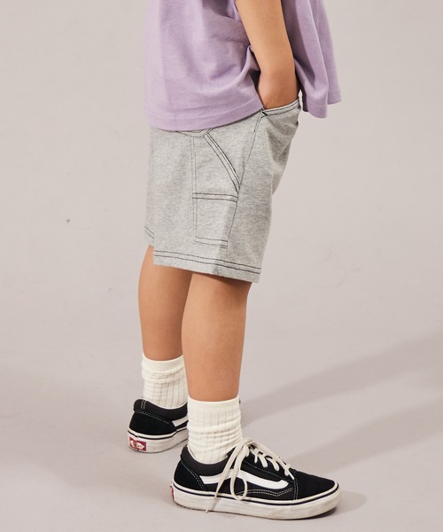 PAIRMANON STREET（ペアマノンストリート）の「【摩擦に強いミニ裏毛】【PAIRMANON STREET】ショート ペインターパンツ（その他パンツ・キッズ・ブラウン/パープル/グレー/ブラック・110/160/130/100/90/140/120/150）」の16枚目の写真
