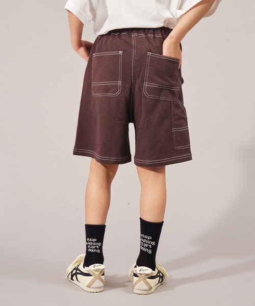 PAIRMANON STREET（ペアマノンストリート）の「【摩擦に強いミニ裏毛】【PAIRMANON STREET】ショート ペインターパンツ（その他パンツ・キッズ・ブラウン/パープル/グレー/ブラック・110/160/130/100/90/140/120/150）」の19枚目の写真