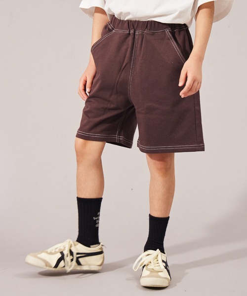 PAIRMANON STREET（ペアマノンストリート）の「【摩擦に強いミニ裏毛】【PAIRMANON STREET】ショート ペインターパンツ（その他パンツ・キッズ・ブラウン/パープル/グレー/ブラック・110/160/130/100/90/140/120/150）」の20枚目の写真