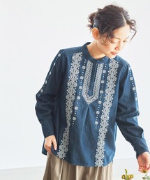 and myera | ａｎｄ　ｍｙｅｒａ　アンティークデニムブラウス(シャツ/ブラウス)