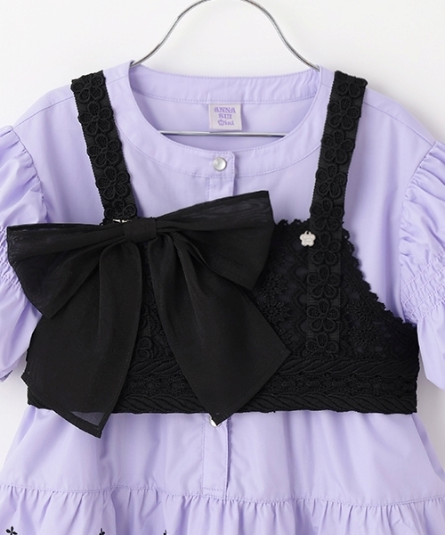 ANNA SUI mini ビスチェ&パンツセット　140cm　極美品 チェックビスチェ＋ショートパンツ＋インナーセット | ANNA SUI