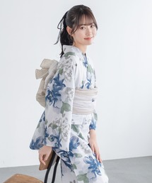 SOUBIEN（ソウビエン）の「“初心者でもプロの着姿”新二部式 セパレート浴衣3点セット（上衣・下衣・おはしょり布＋帯＋伊達締)【SOUBIEN】（浴衣）」