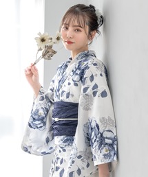 SOUBIEN（ソウビエン）の「“初心者でもプロの着姿”新二部式 セパレート浴衣3点セット（上衣・下衣・おはしょり布＋帯＋伊達締)【SOUBIEN】（浴衣）」