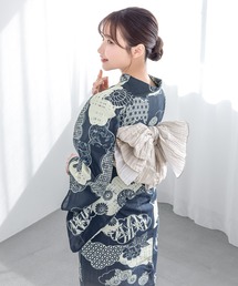 SOUBIEN（ソウビエン）の「“初心者でもプロの着姿”新二部式 セパレート浴衣3点セット（上衣・下衣・おはしょり布＋帯＋伊達締)【SOUBIEN】（浴衣）」