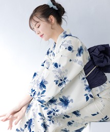 SOUBIEN（ソウビエン）の「“初心者でもプロの着姿”新二部式 セパレート浴衣3点セット（上衣・下衣・おはしょり布＋帯＋伊達締)【SOUBIEN】（浴衣）」