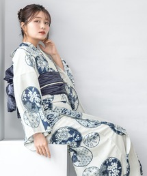 SOUBIEN | “初心者でもプロの着姿”新二部式 セパレート浴衣3点セット（上衣・下衣・おはしょり布＋帯＋伊達締)【SOUBIEN】(浴衣)