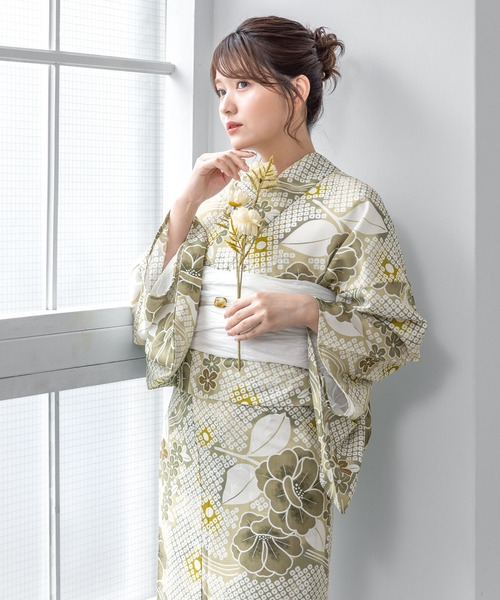 初心者でもプロの着姿”新二部式 セパレート浴衣3点セット（上衣