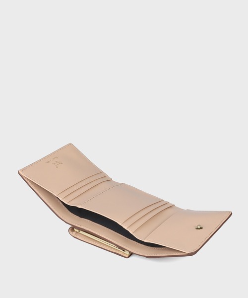 Paul Smith(ポールスミス)の「ミックスドゥードゥル 3つ折りがま口財布 / 555409 W722(財布・レディース・ピンク/ベージュ/ミント/ネイビー・FREE)」の7枚目の写真