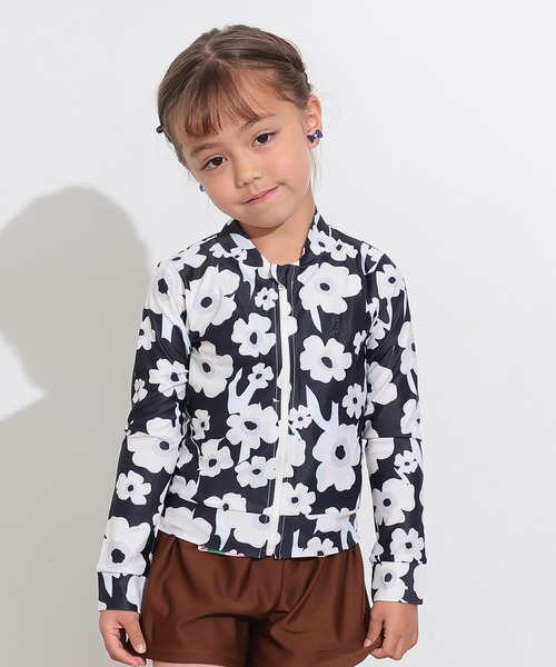 WINDANDSEA ラッシュガード OCEAN&GROUND｜OCEAN&GROUND/(K)GIRL'SソウガラZIPラッシュ