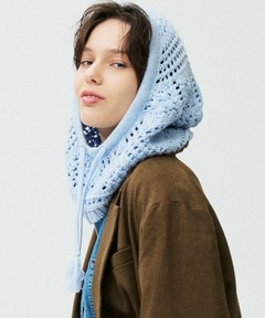 透かし柄ニットバラクラバ