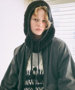 透かし柄ニットバラクラバ