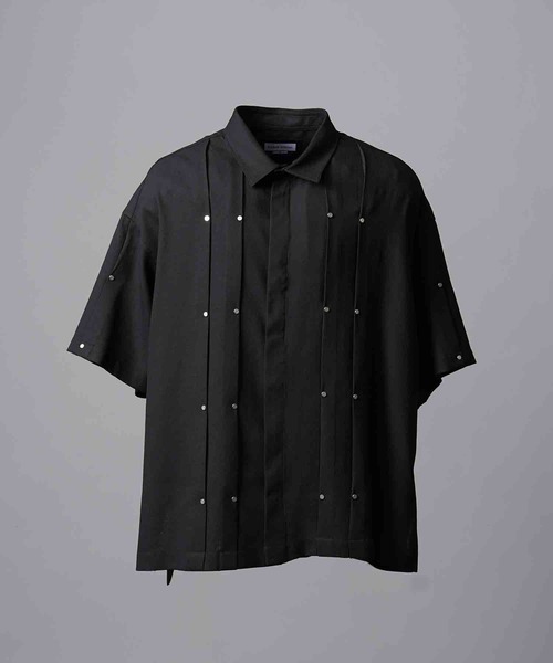 MAISON SPECIAL（メゾンスペシャル）の「《UNISEX》Prime-Over Rivet Short Sleeve Alien Shirt/プライムオーバーリベットショートスリーブエイリアンシャツ【MAISON SPECIAL/メゾンスペシャル】（シャツ/ブラウス・メンズ・ブラック/オフホワイト/パープル・1/2）」の11枚目の写真