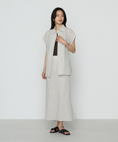 COMME CA（コムサ）の「シアーボイル ジレ（ベスト・レディース・ダークブラウン/キナリ・9号/11号）」の12枚目の写真