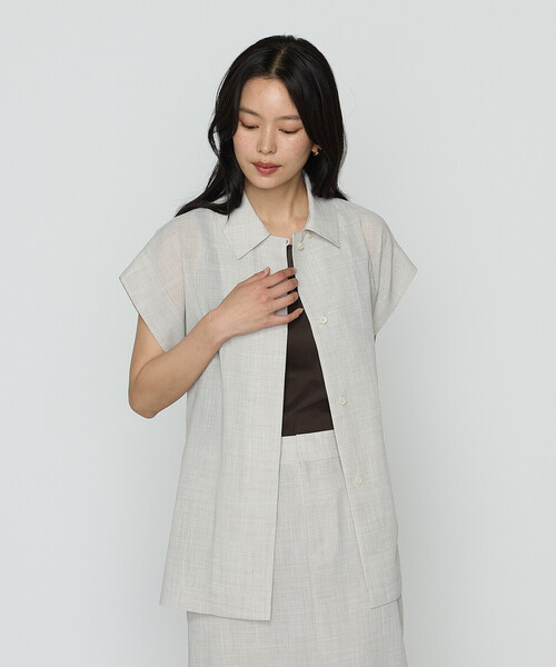 COMME CA（コムサ）の「シアーボイル ジレ（ベスト・レディース・ダークブラウン/キナリ・9号/11号）」の8枚目の写真