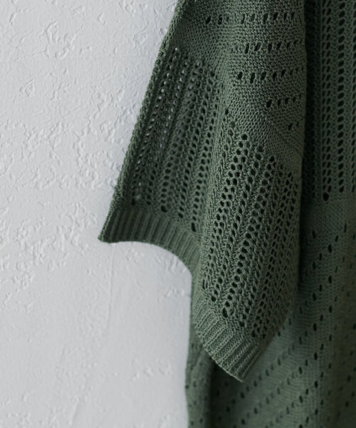 DISCOAT（ディスコート）の「【ユニセックス】スカシアミニットカーディガン（カーディガン/ボレロ・レディース・カーキ/ブラック/ダークブラウン・FREE）」の13枚目の写真