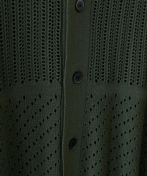 DISCOAT（ディスコート）の「【ユニセックス】スカシアミニットカーディガン（カーディガン/ボレロ・レディース・カーキ/ブラック/ダークブラウン・FREE）」の14枚目の写真