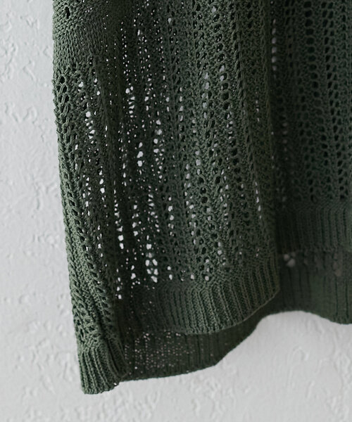 DISCOAT（ディスコート）の「【ユニセックス】スカシアミニットカーディガン（カーディガン/ボレロ・レディース・カーキ/ブラック/ダークブラウン・FREE）」の15枚目の写真