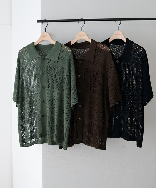 DISCOAT（ディスコート）の「【ユニセックス】スカシアミニットカーディガン（カーディガン/ボレロ・レディース・カーキ/ブラック/ダークブラウン・FREE）」の17枚目の写真