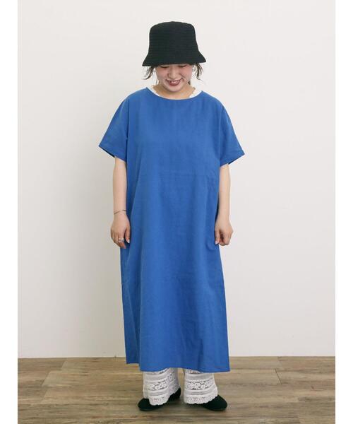 Samansa Mos2（サマンサ モスモス）の「【S/Mサイズ】◎綿麻ワンピース（ワンピース・レディース・レッド/キナリ/ブルー/ブラック・S/M）」の3枚目の写真