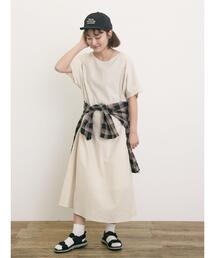 Samansa Mos2 | 【S/Mサイズ】◎綿麻ワンピース(ワンピース)