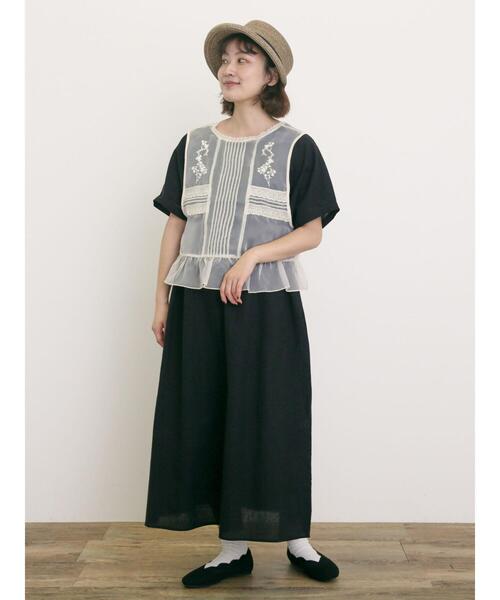 Samansa Mos2（サマンサ モスモス）の「【S/Mサイズ】◎綿麻ワンピース（ワンピース・レディース・レッド/キナリ/ブルー/ブラック・S/M）」の10枚目の写真