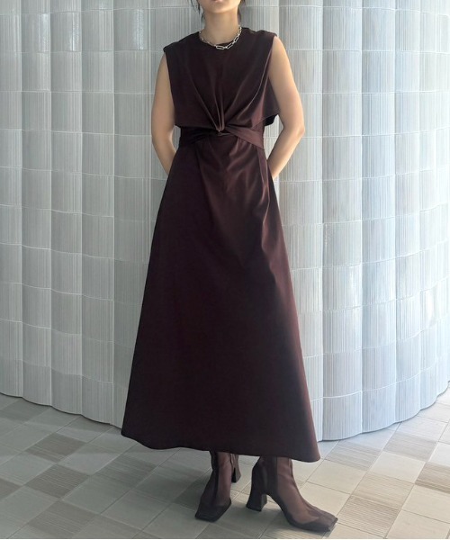 セール】MEDI WASHABLE WAIST ROLL DRESS（ワンピース）｜Ameri