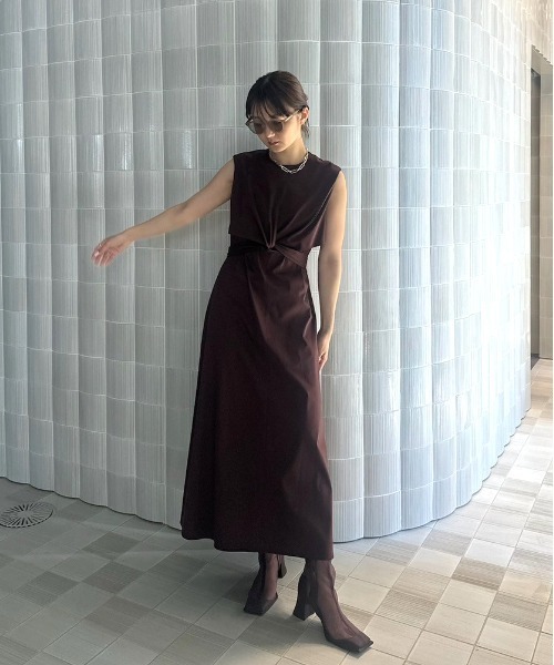 セール】MEDI WASHABLE WAIST ROLL DRESS（ワンピース）｜Ameri