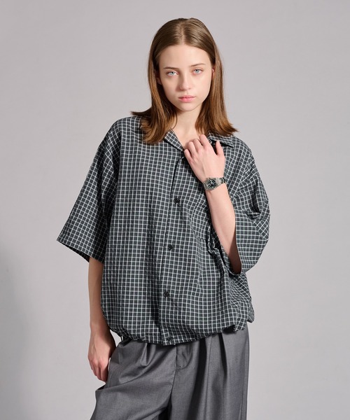 WETTEMPT（ウィテンプト）の「OPEN COLLAR SEERSUCKER PLAID