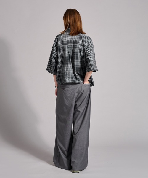 WETTEMPT（ウィテンプト）の「OPEN COLLAR SEERSUCKER PLAID