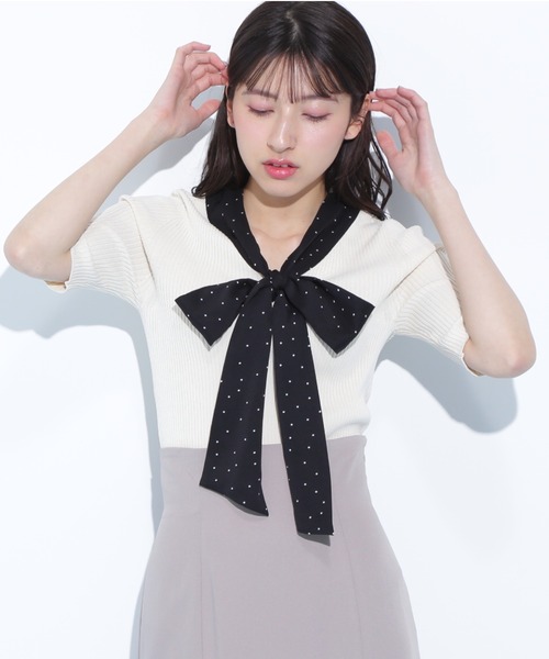 JILL by JILL STUART(ジルバイジルスチュアート)の「◇ボウタイリブニット(ニット/セーター・レディース・ブラック/ホワイト/ピンク・FREE)」の20枚目の写真